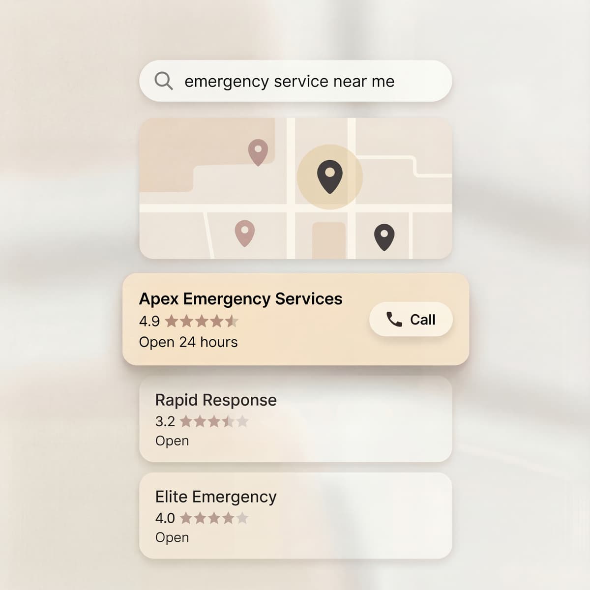 Search results preview