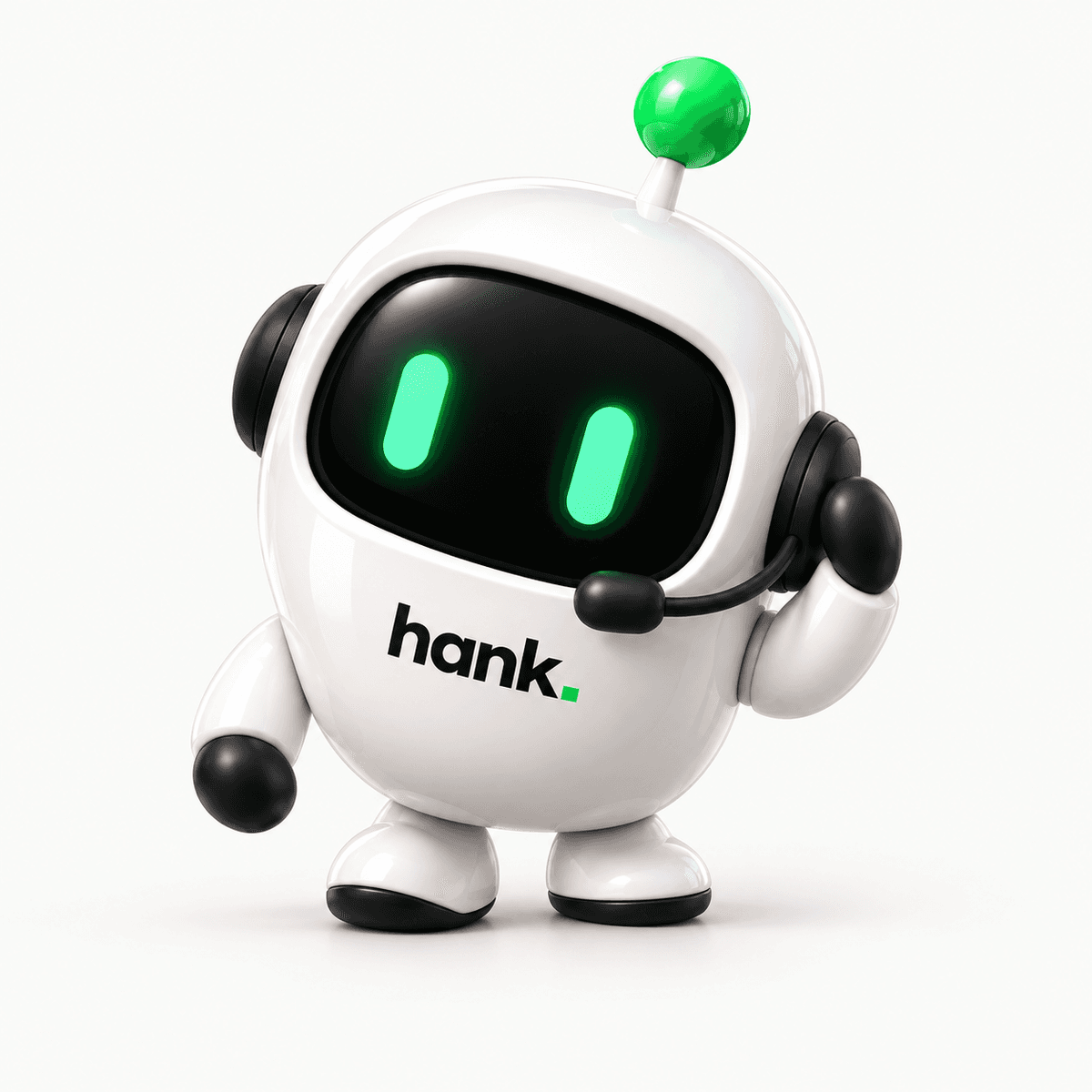 Hank listening attentively through his support headset